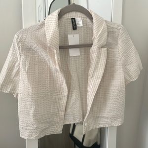 Gingham Crop Button Up